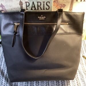 KATE SPADE TOTE NYLON BLACK BAG.